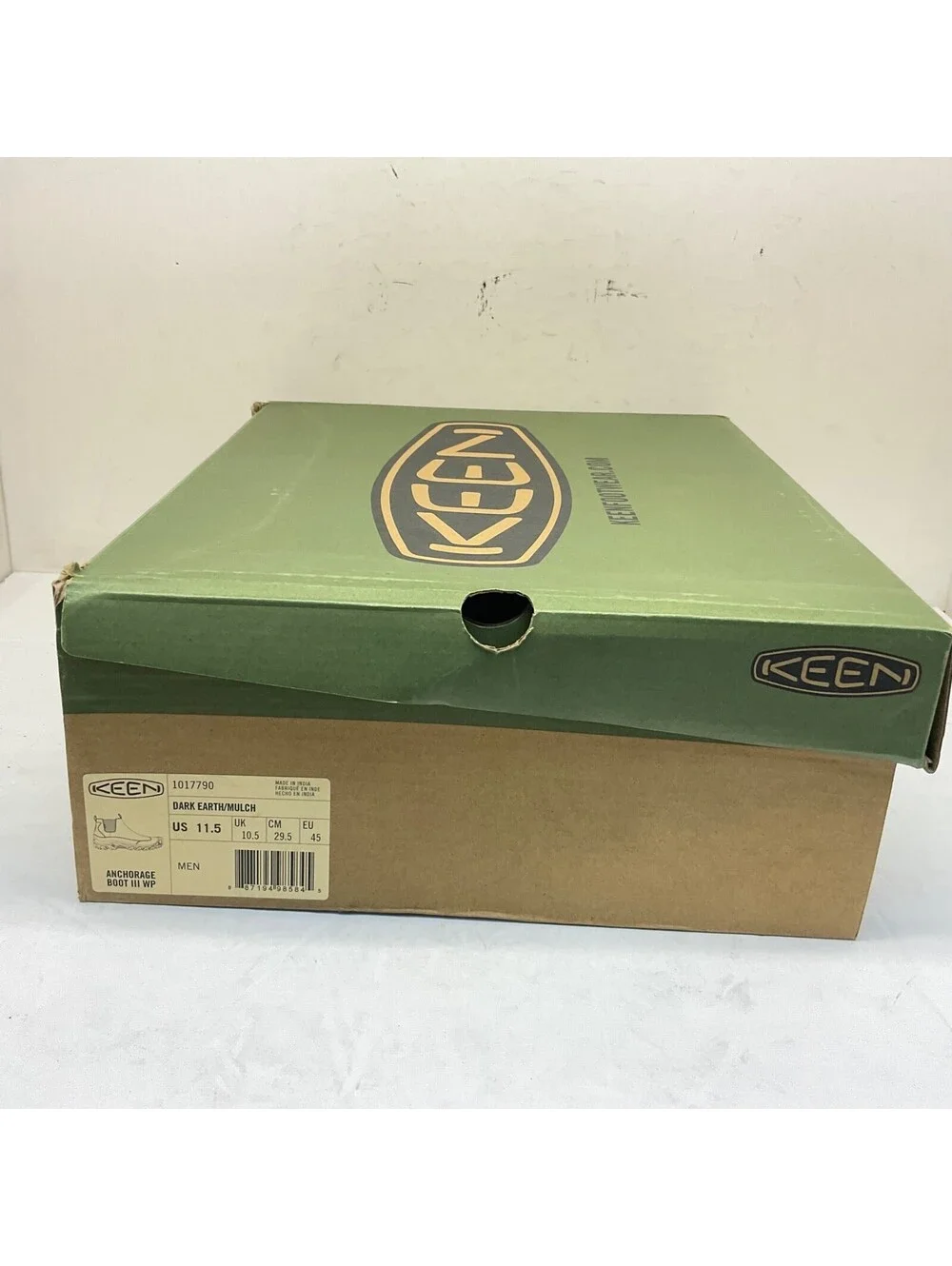 KEEN Men’s Slip-On Anchorage III WP Casual Boots 1017790 Earth/Mulch Size 11.5M